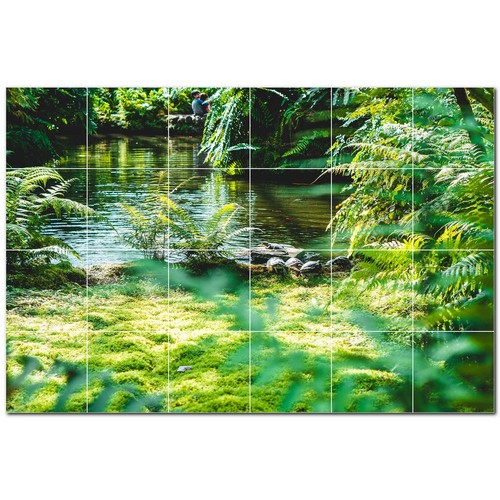 River ceramic tile - river, mural