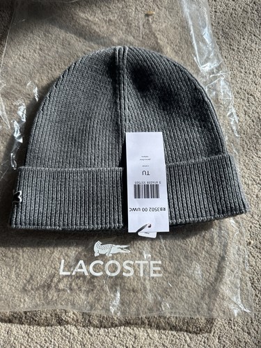 Lacoste woolen ribbed beanie - lacoste,