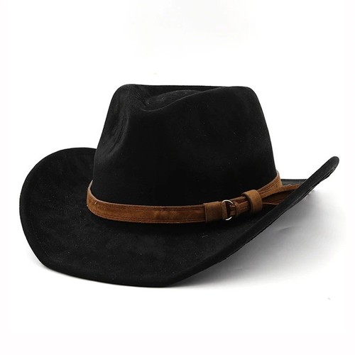 Western cowboy fedora hat - cowboy,