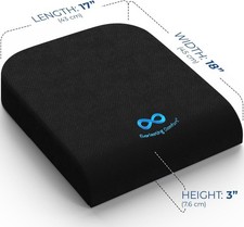 Gel Memory Foam Cushion - Pressure Relief for Wheelchairs, Mobility Scooters