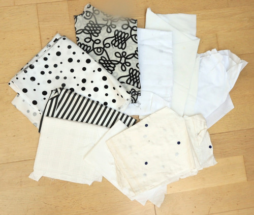 Bundle white black remnants - white,