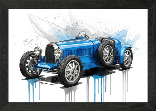 Bugatti type watercolor - type,