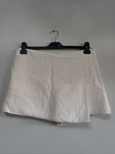 Zara tweed skort off white - zara,
