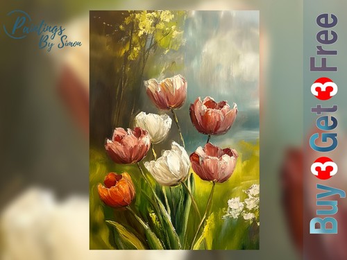 Tulip flower art print - flower,