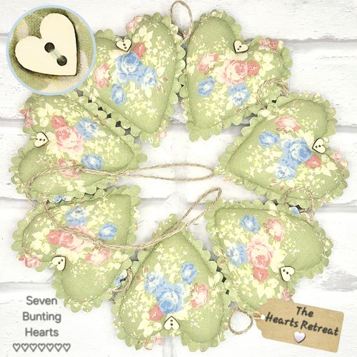 Heart bunting handmade - heart,