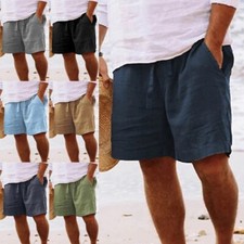 Mens Cotton Linen Shorts