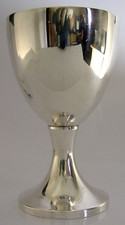 BEAUTIFUL 212g LARGE SOLID STERLING SILVER CHALICE GOBLET BARWARE MINT 1994