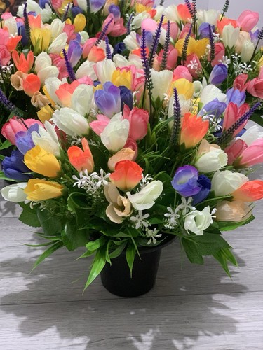 Spring flowers grave - spring,