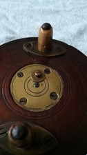 Vintage Wooden Brass Antler Fishing Reel with Racket Starback British Made