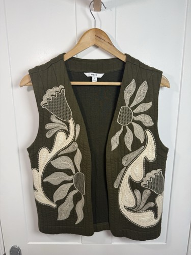 Next womens khaki embroidered