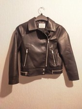 BLACK FAUX LEATHER ZARA KIDS