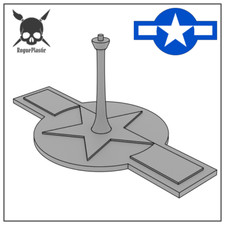 Scale Model Airplane Flight Stand With Roundel Base - United States Air Force 2