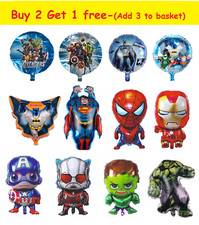 Avengers superhero foil balloon Spiderman ironman hulk Kids party decoration
