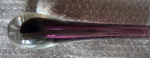 Art glass bud vase - vase, purple