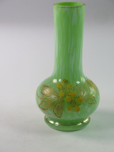 Antique green opaline glass - antique,