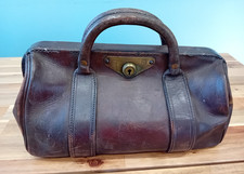 Superb Antique Victorian Leather Gladstone Bag Doctor's style Bag