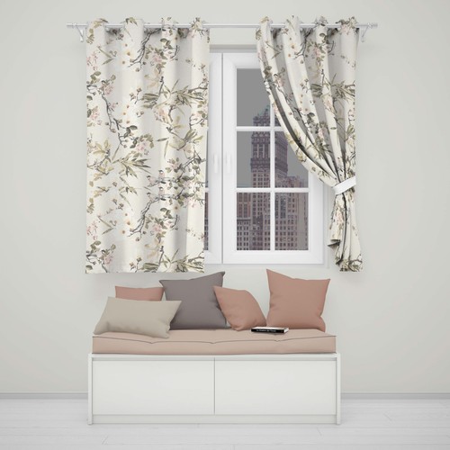 Blossom and birds eyelet - birds,