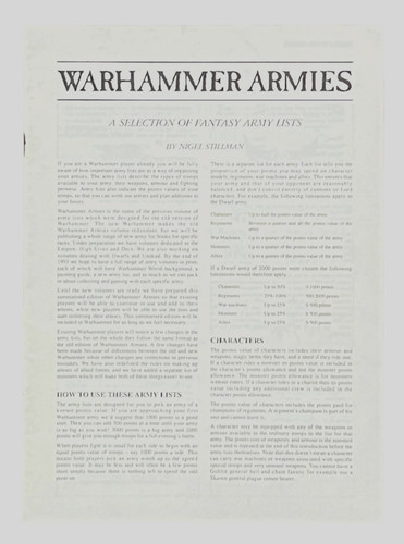 Warhammer armies a selection - armies,