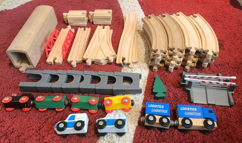 Wooden train set - wooden,
