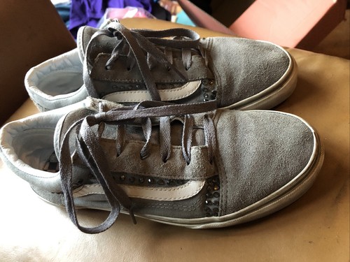 Bin vans grey leather womens - bin,