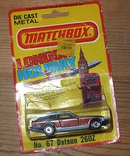 Very Rare 260z Matchbox Die Cast Datsun No. 67 on Bubble Pack Card USA 1981