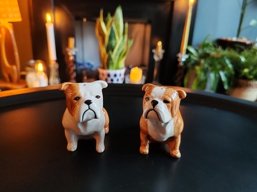 Ceramic english bulldog dog - ceramic,