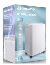 Daewoo COL1471GE 12L White Dehumidifier with 2-Speed Settings and 2L Water Tank