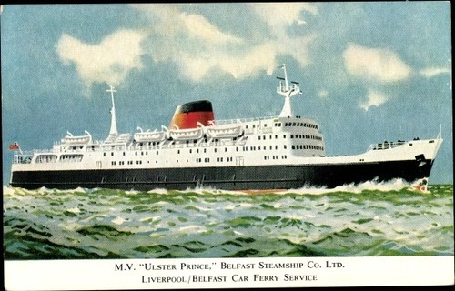 Postcard ulster prince - mv,