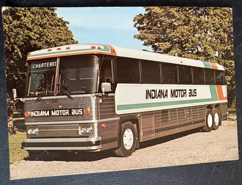 Vtg postcard indiana motor - motor, bus