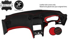Black red real leather - red, dash