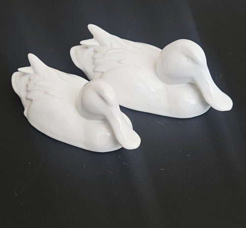 Vintage pair white ceramic - white,