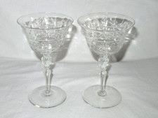 2 VTG 6" ART DECO DIAMOND