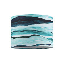 Sea Waves Drum Lamp Shade in