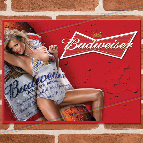 Budweiser bikini girl metal - budweiser,