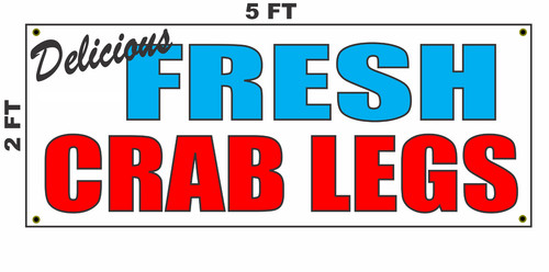 Fresh crab legs banner - fresh, sign