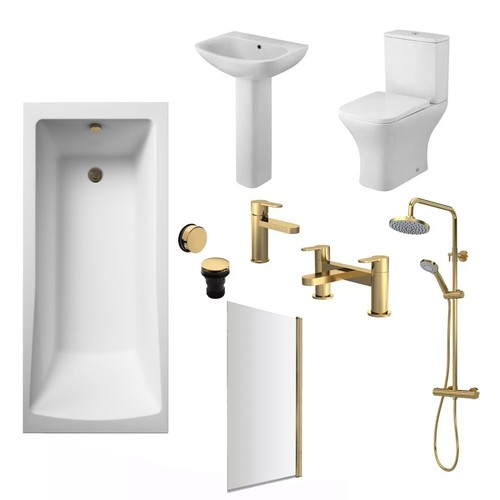 Bathroom 1800mm straight bath - straight,