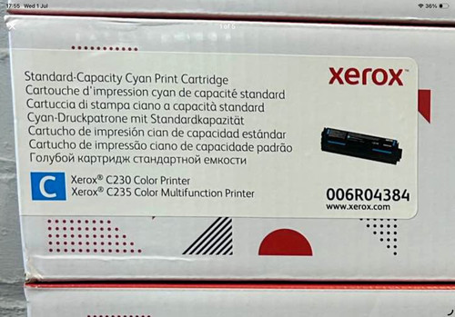 Genuine xerox 006r04384 cyan - genuine,