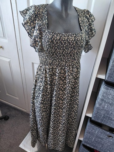 Floral pattern smocked - smocked, midi