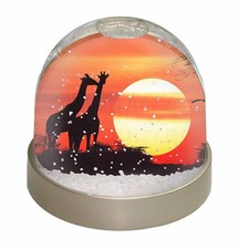 Sunset Giraffes Snow Globe