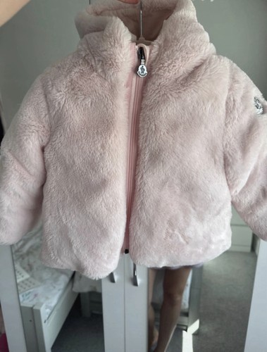 Moncler girls pink faux - moncler, fur