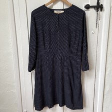 Nice Things Size 42/14 Navy Blue Gold Dress
