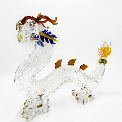 Zodiac dragon glass decanter - decanter,