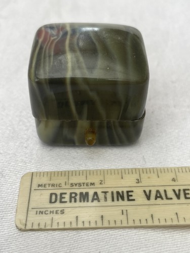 Unusual vintage green marbled - ,