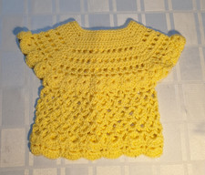 Crochet Lacy Top. 0-3 Months