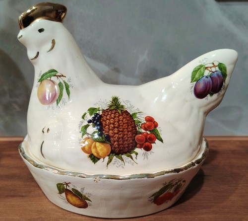 Staffordshire hen egg holder - hen,