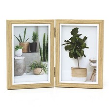White Trim Double Wooden Photo Frame | Freestanding 2 Aperture Picture Frame 6x4