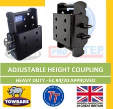 3500kg Adjustable Multi Height Coupling for Flange Towbars Slider Drop Plate EC