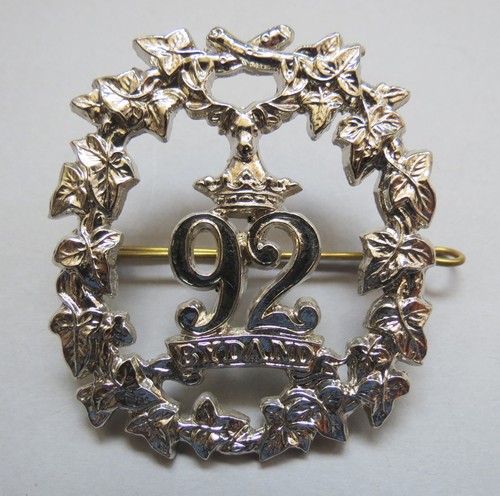 Glengarry badge 92nd - w/m,