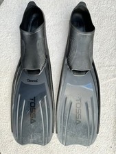Children's Kids Flippers Tossa Nemrod Black Made in Italy Size 3 - 4 Used VGC