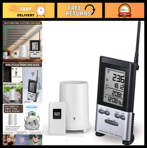 Wireless outdoor rain - outdoor, gauge